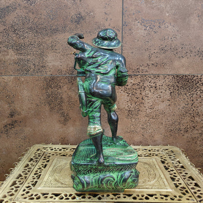 Brass Pirate Warrior Decor Showpiece With Lantern and Sword 1.5 Feet by vendor-unknown - Decor (View 8)