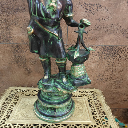 Brass Pirate Warrior Decor Showpiece With Lantern 27 inches by vendor-unknown - Decor (View 6)