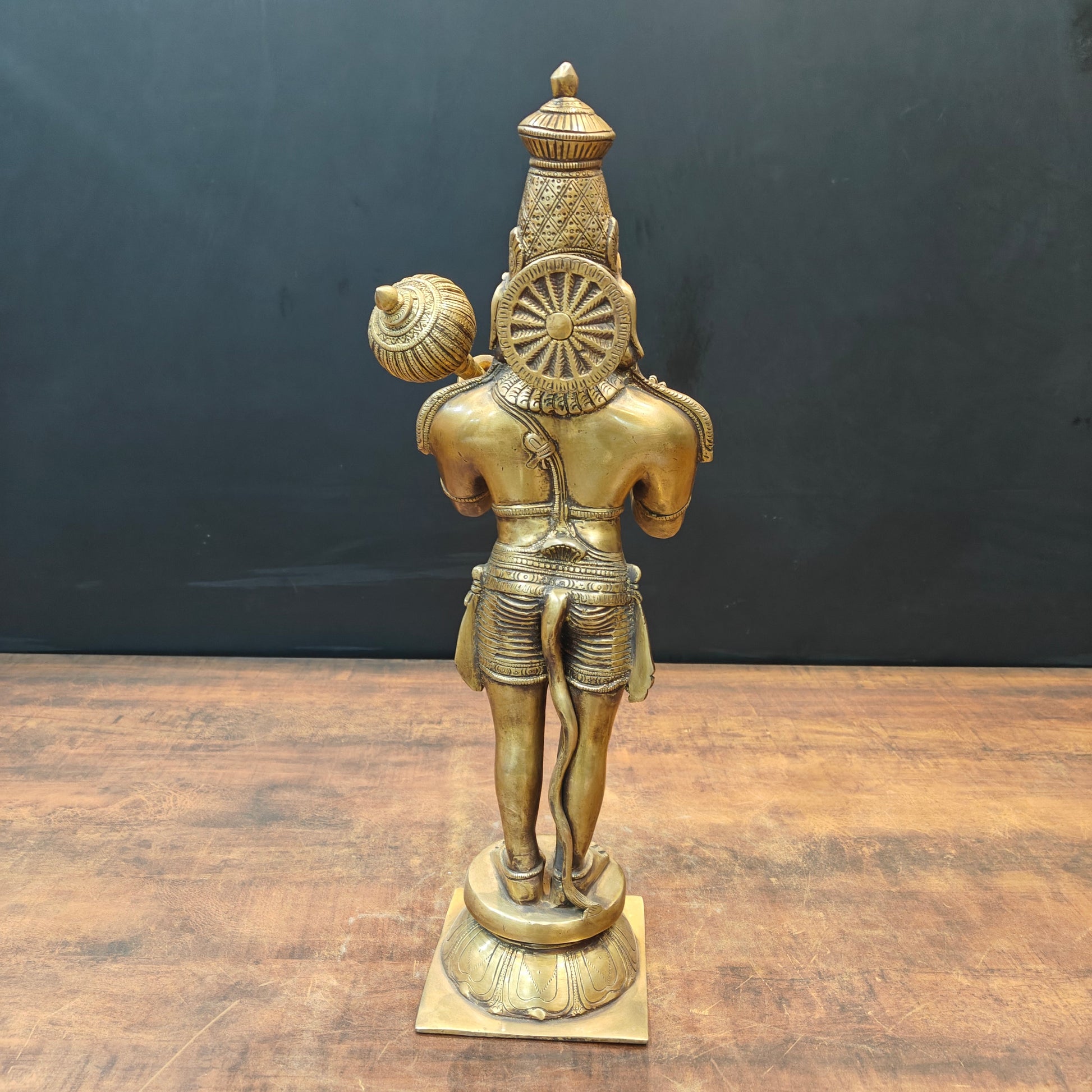 Brass Standing Hanuman Statue Aashirwad Mudra 22 Inches - Image 7