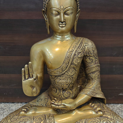 Brass Large Buddha Statue Antique Finish Showpiece 2 Feet by vendor-unknown - Buddha (View 7)