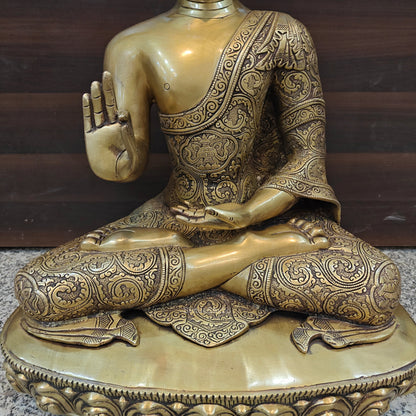 Brass Large Buddha Statue Antique Finish Showpiece 2 Feet by vendor-unknown - Buddha (View 9)