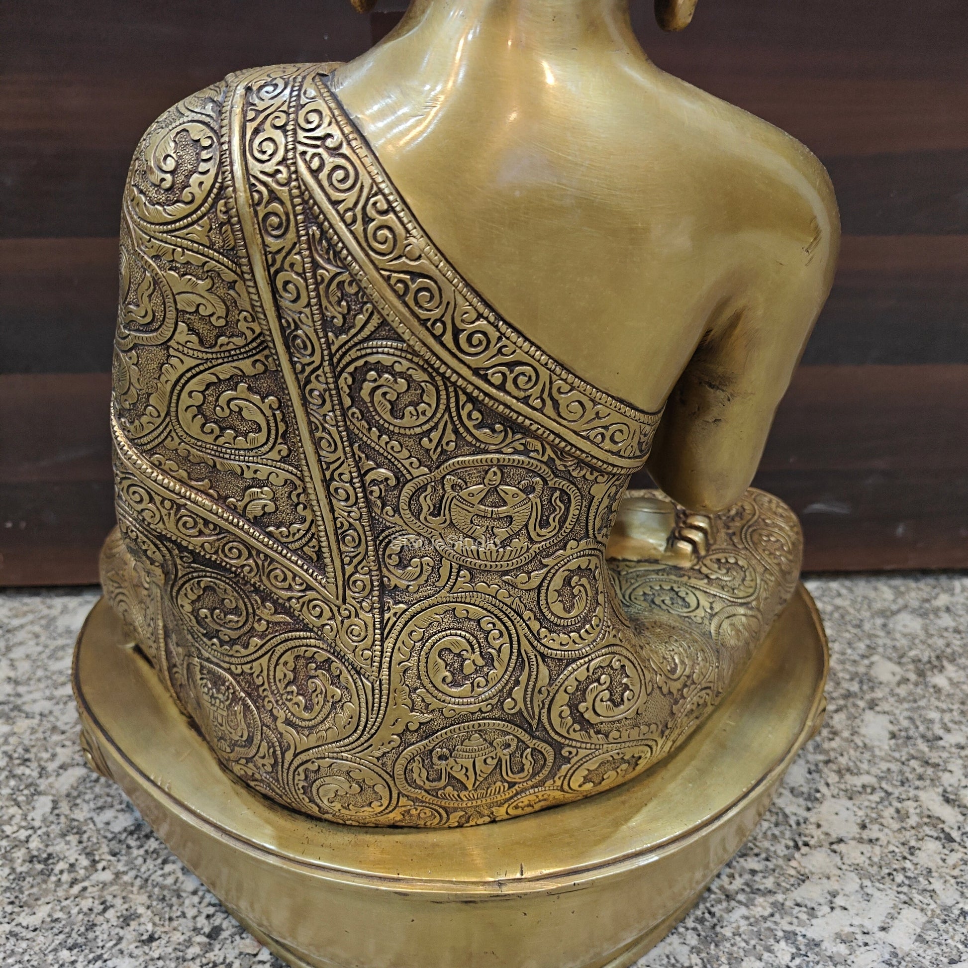 Brass Large Buddha Statue Antique Finish Showpiece 2 Feet - Image 10