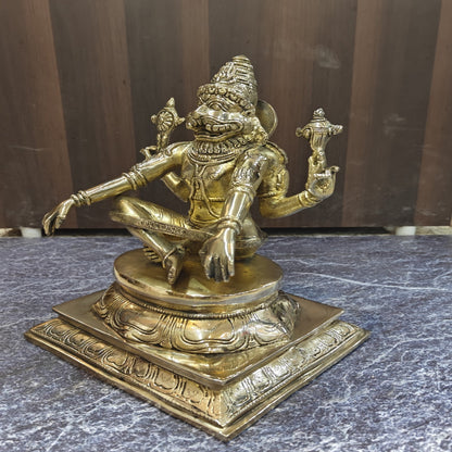 Brass Yog Narsimha swamy Statue Narsingh Idol 11 Inches by vendor-unknown - Hindu Gods (View 6)