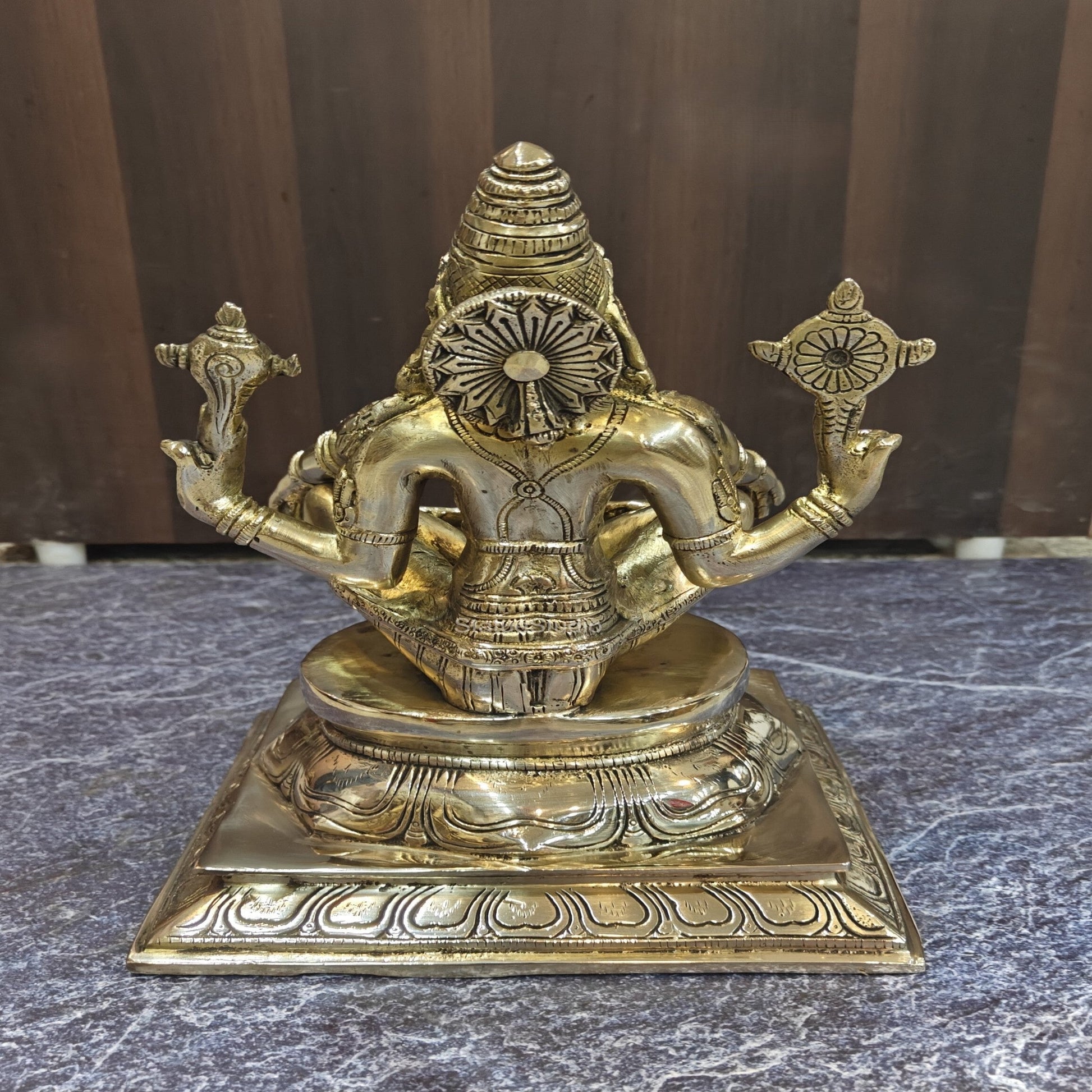 Brass Yog Narsimha swamy Statue Narsingh Idol 11 Inches - Image 7