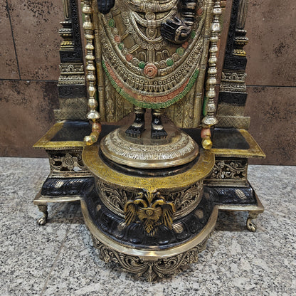 Brass Lord Tirupati Balaji Venkateshwara Swamy Idol 3 Feet by vendor-unknown - Hindu Gods (View 11)