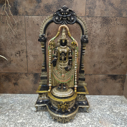Brass Lord Tirupati Balaji Venkateshwara Swamy Idol 3 Feet by vendor-unknown - Hindu Gods (View 5)