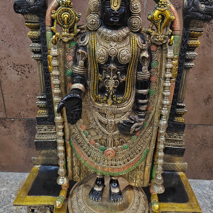 Brass Lord Tirupati Balaji Venkateshwara Swamy Idol 3 Feet by vendor-unknown - Hindu Gods (View 6)