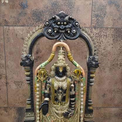 Brass Lord Tirupati Balaji Venkateshwara Swamy Idol 3 Feet by vendor-unknown - Hindu Gods (View 9)