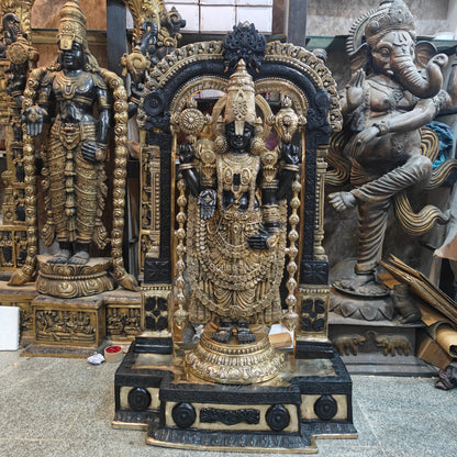 Brass Tirupathi Balaji Idol Large Size 5 Feet by vendor-unknown - Hindu Gods (View 8)