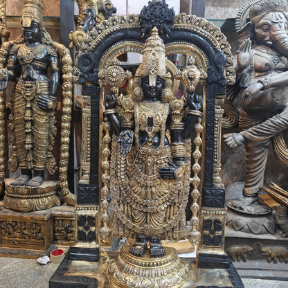 Brass Tirupathi Balaji Idol Large Size 5 Feet by vendor-unknown - Hindu Gods (View 15)