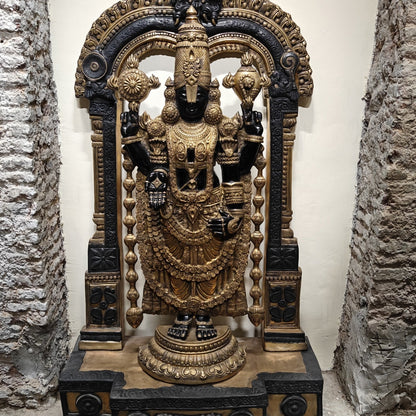 Brass Tirupathi Balaji Idol Large Size 5 Feet by vendor-unknown - Hindu Gods (View 2)