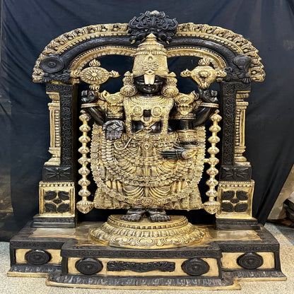 Brass Tirupathi Balaji Idol Large Size 5 Feet by vendor-unknown - Hindu Gods (View 4)