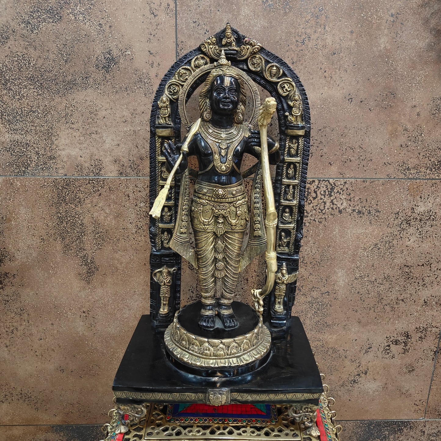 Brass Ram Lalla Statue Antique Finish 2 Feet