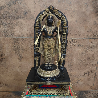 Brass Ram Lalla Statue Antique Finish 2 Feet by vendor-unknown - Hindu Gods (View 3)