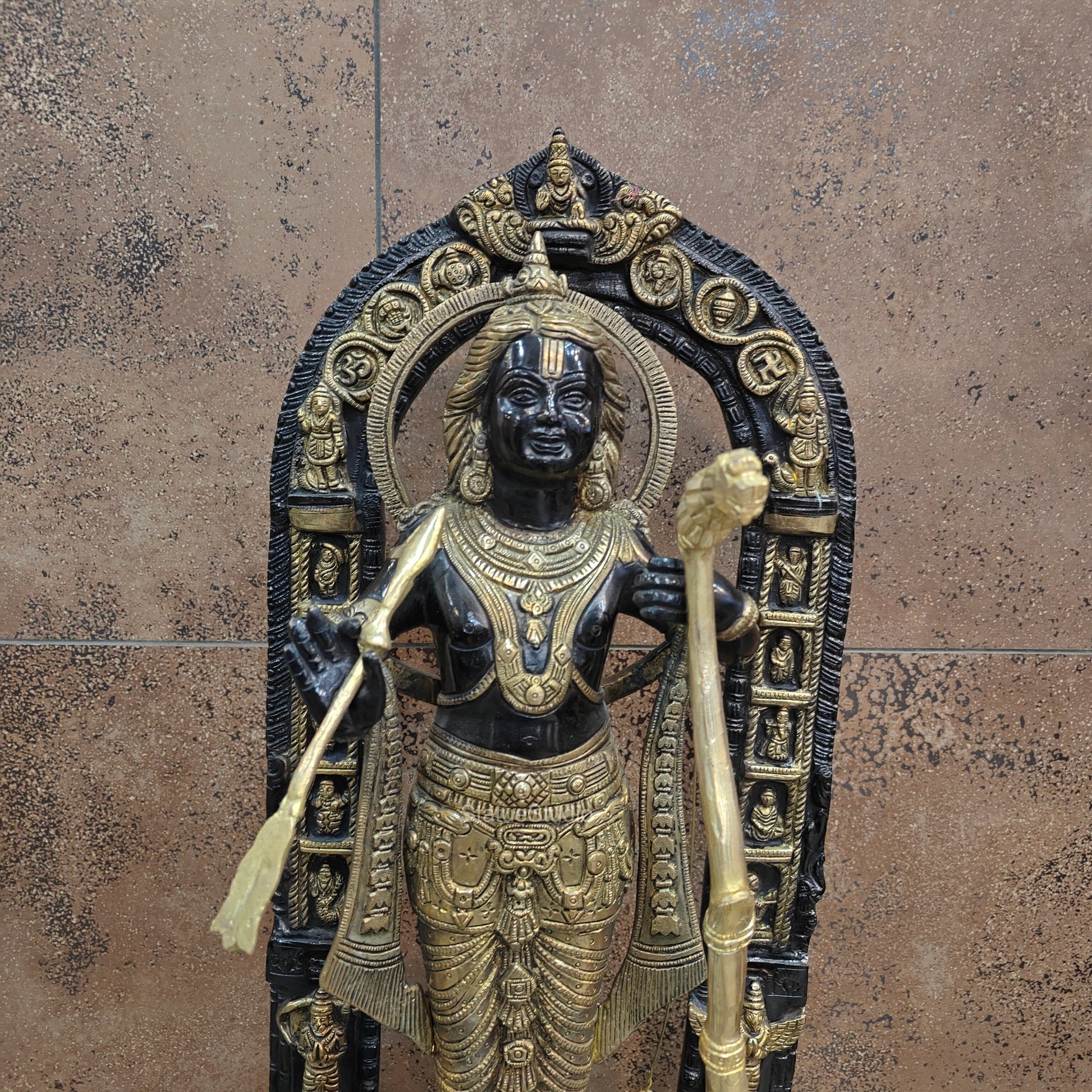 Brass Ram Lalla Statue Antique Finish 2 Feet - Image 4