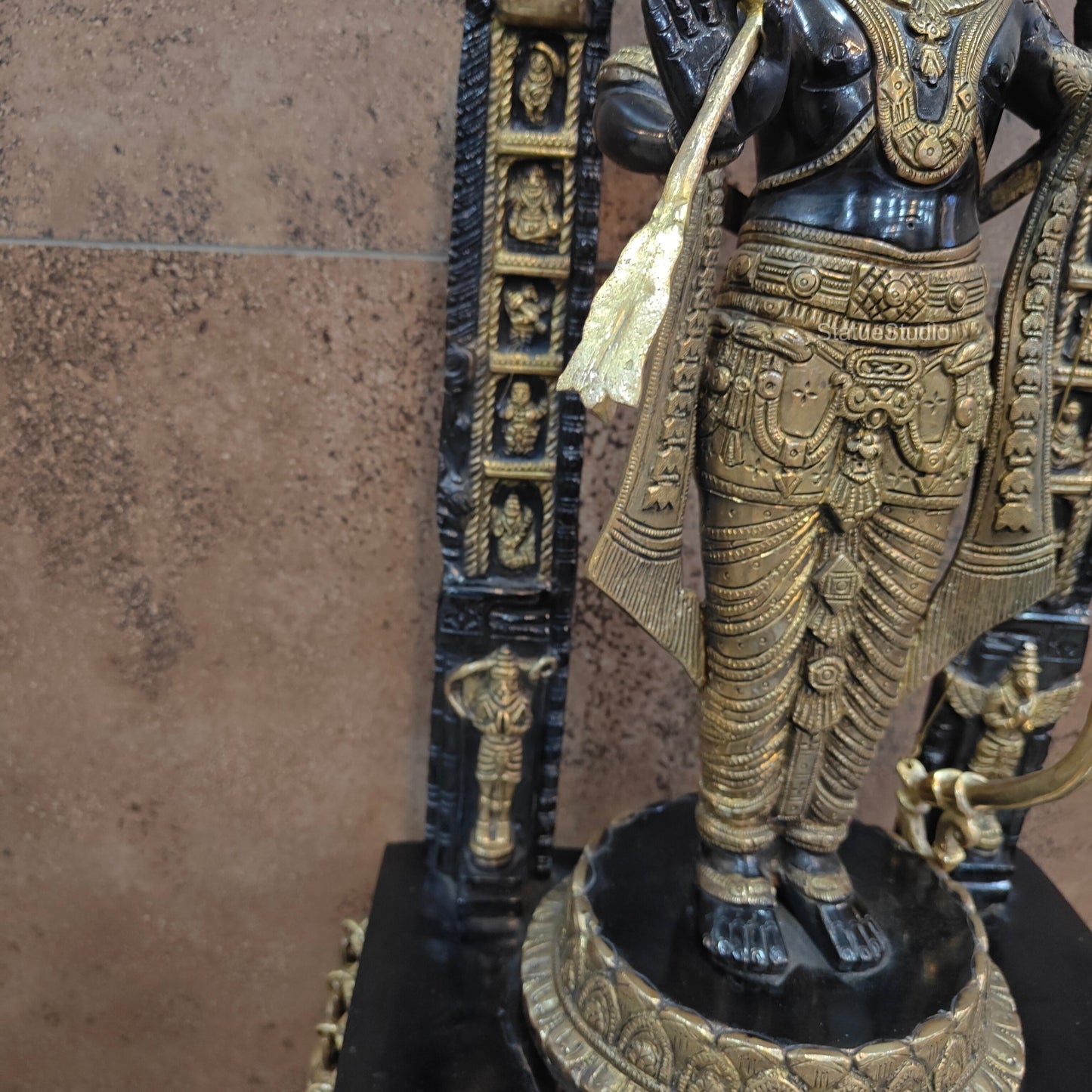 Brass Ram Lalla Statue Antique Finish 2 Feet