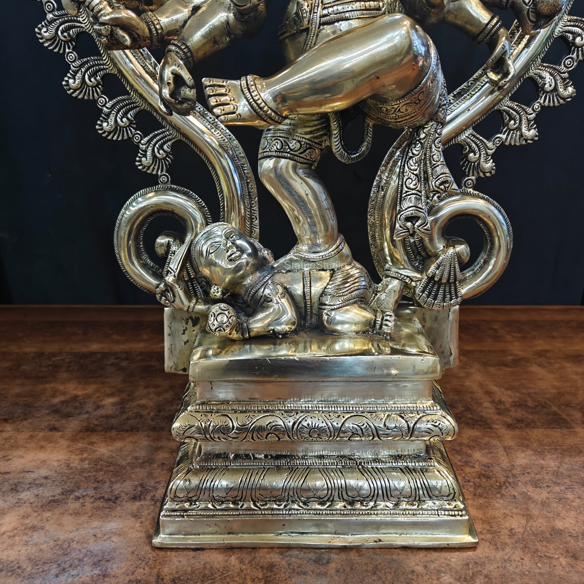 Brass Large Tandav Ganesha Statue 25 Inch - Image 6