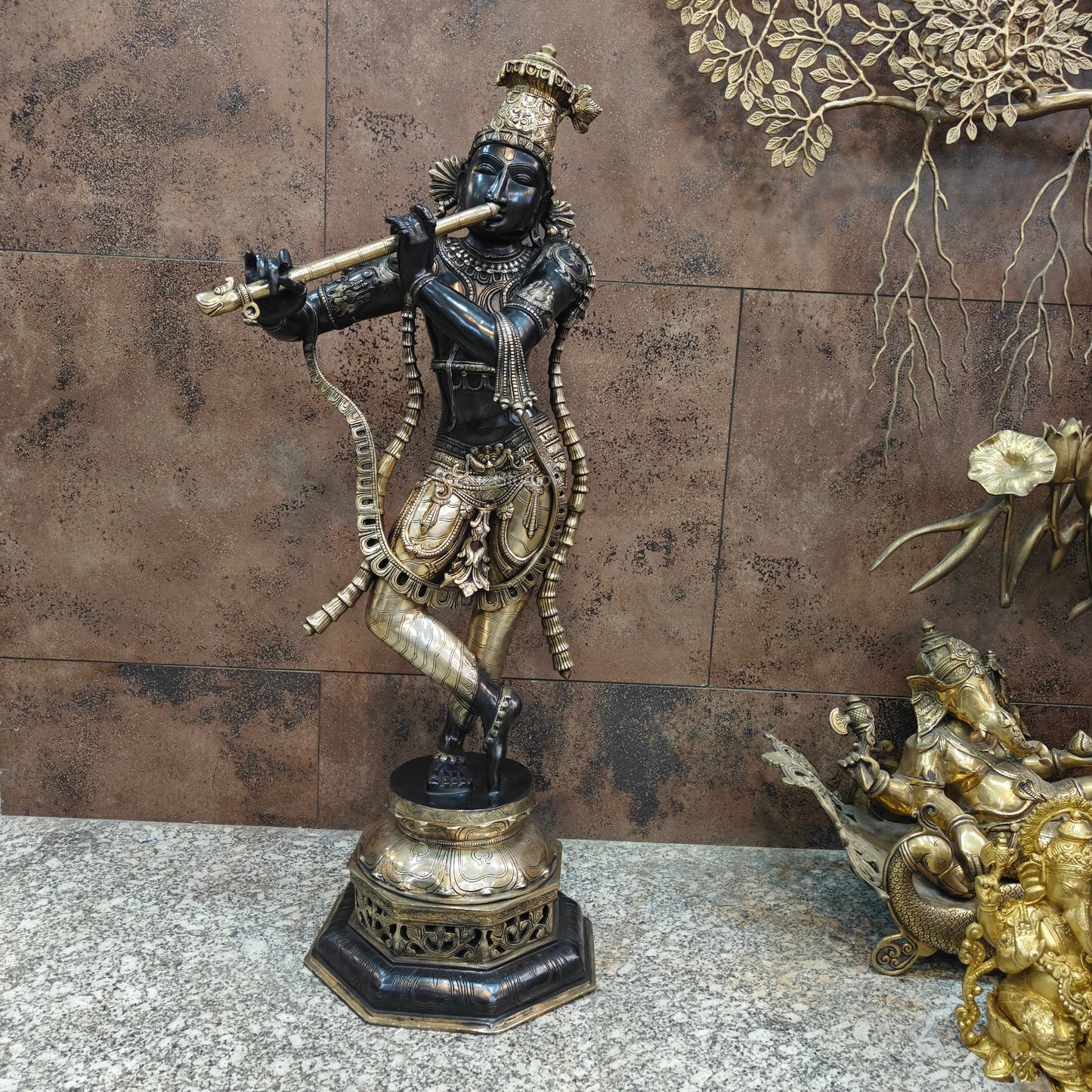 Superfine Handcrafted Krishna Statue 45 Inches
