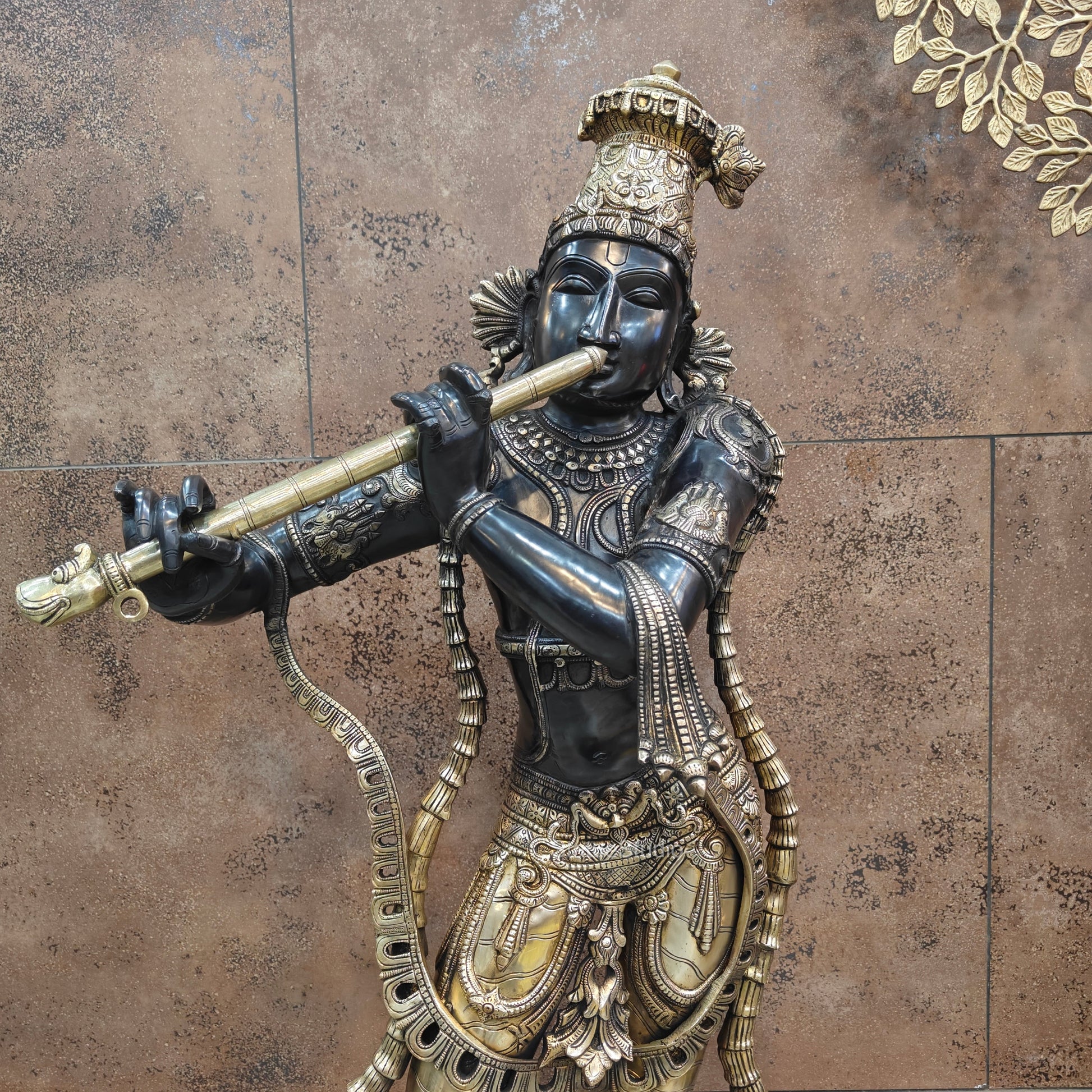 Superfine Handcrafted Krishna Statue 45 Inches - Image 2