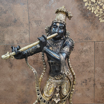 Superfine Handcrafted Krishna Statue 45 Inches by vendor-unknown - Hindu Gods (View 2)
