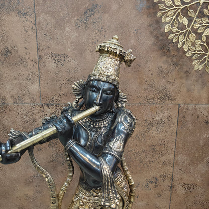Superfine Handcrafted Krishna Statue 45 Inches by vendor-unknown - Hindu Gods (View 5)