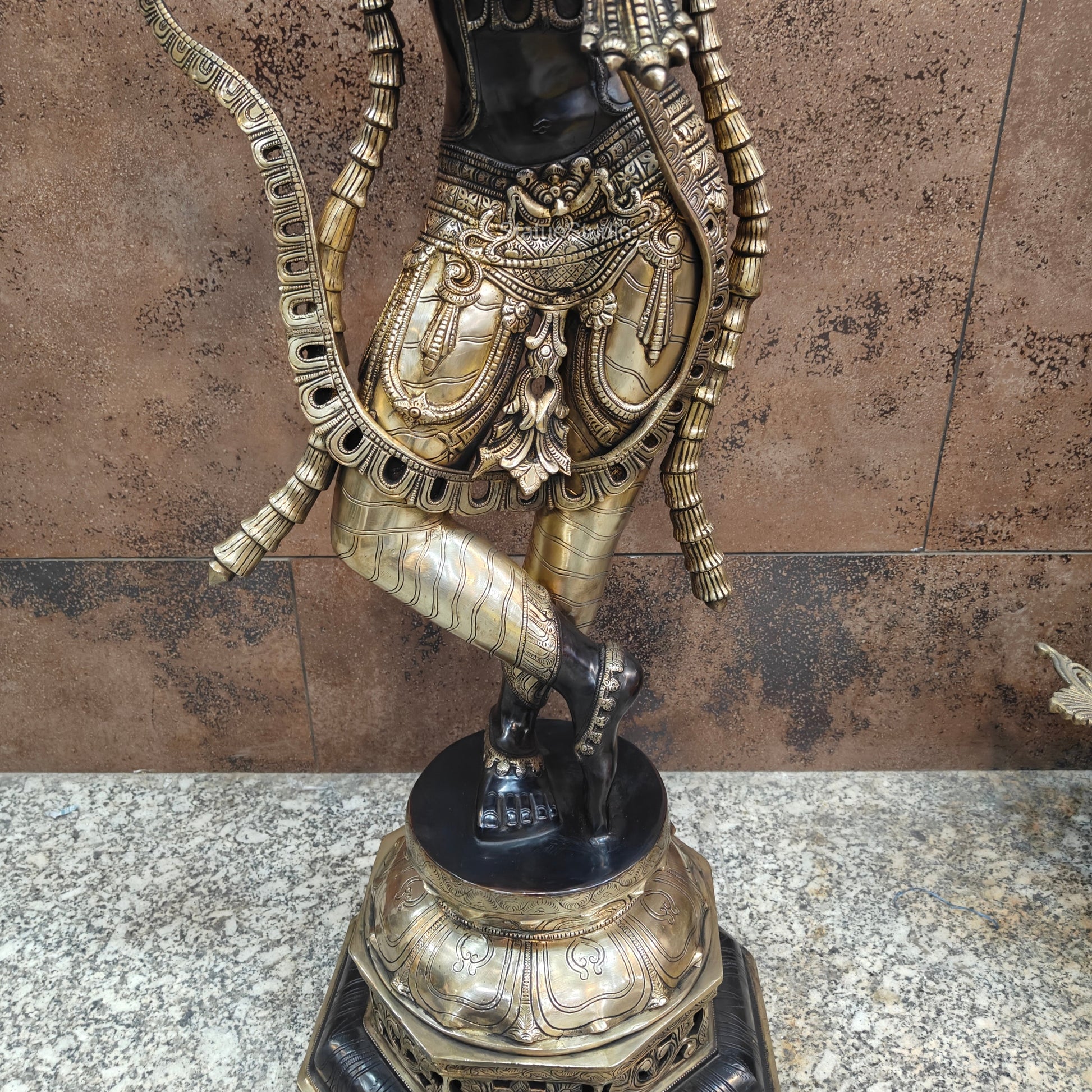Superfine Handcrafted Krishna Statue 45 Inches - Image 7