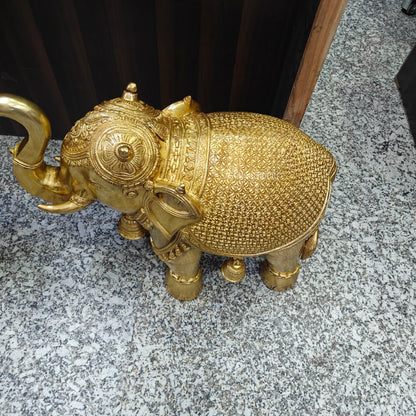 Brass Large Elephant Pair Statue Feng Shui 2 Feet Lenght by vendor-unknown - Decor (View 7)