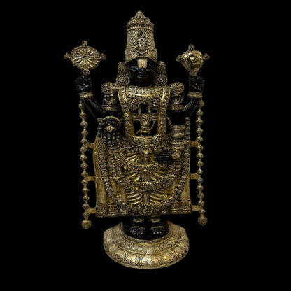 Brass Large Tirupati Balaji Statue Antique Finish For Home Decor 6 Feet by vendor-unknown - Hindu Gods (View 3)