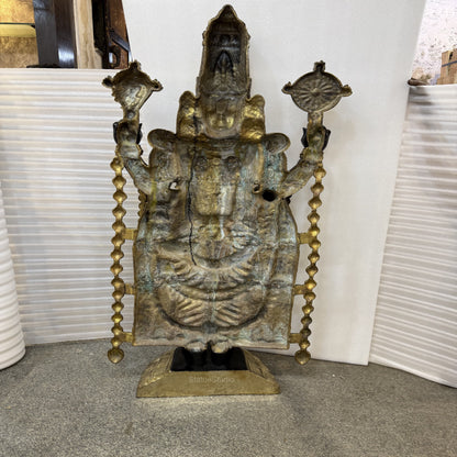 Brass Large Tirupati Balaji Statue Antique Finish For Home Decor 6 Feet by vendor-unknown - Hindu Gods (View 12)