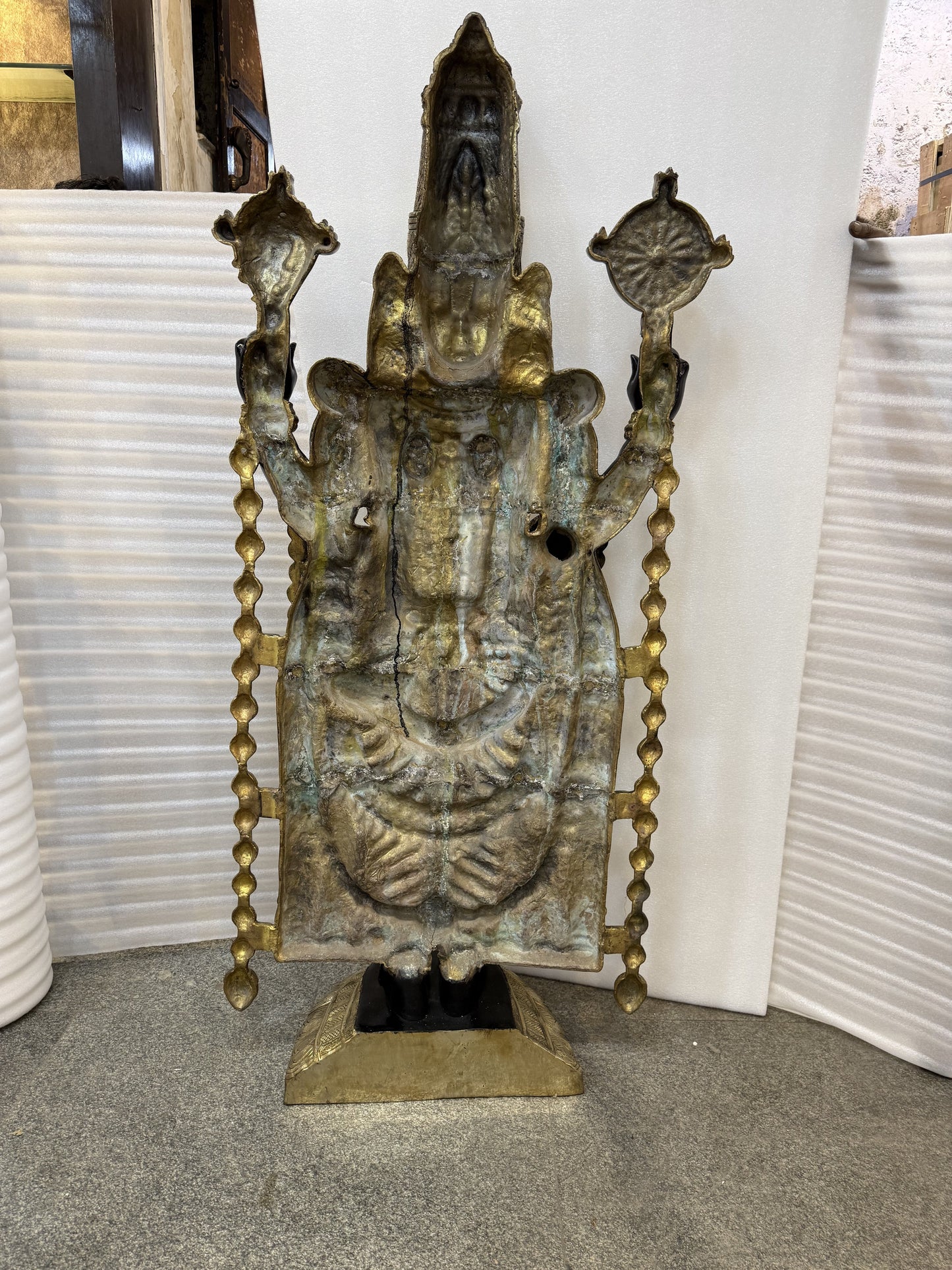 Brass Large Tirupati Balaji Lord Venkateshwara Swamy Idol 6 Feet