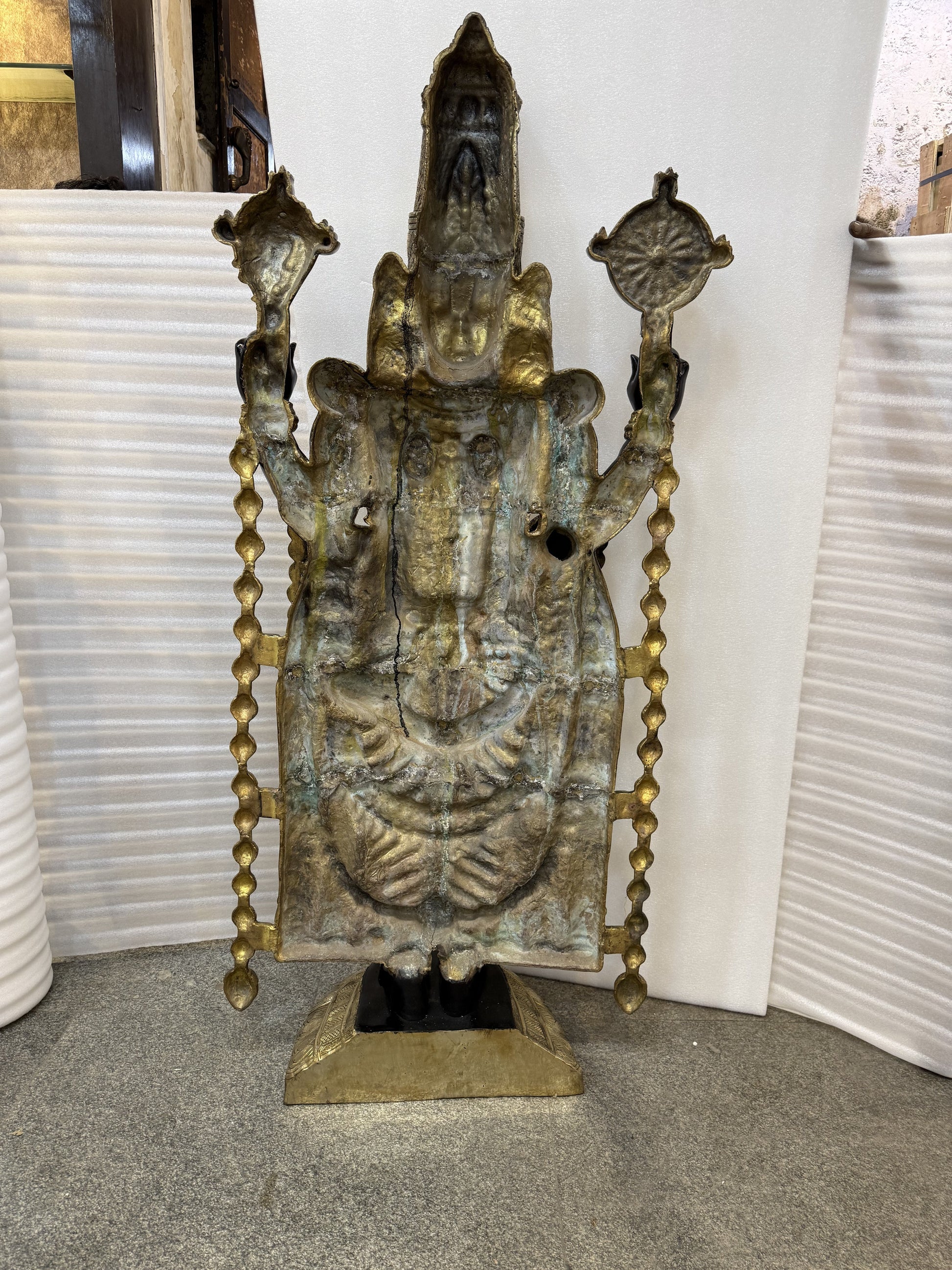 Brass Large Tirupati Balaji Lord Venkateshwara Swamy Idol 6 Feet - Image 8