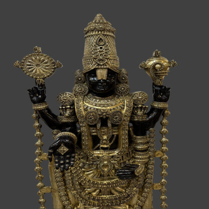 Brass Large Tirupati Balaji Statue Antique Finish For Home Decor 6 Feet by vendor-unknown - Hindu Gods (View 8)