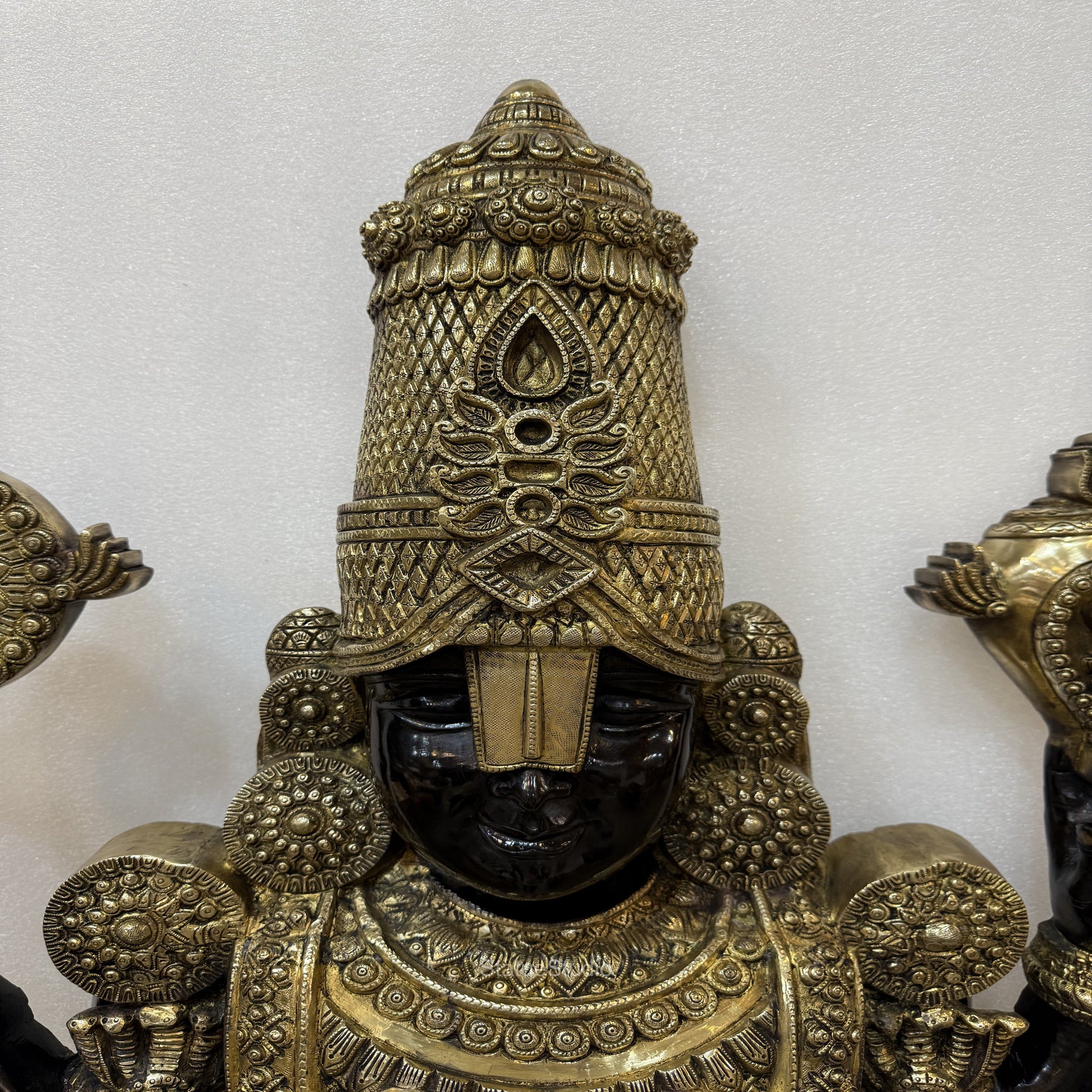 Brass Large Tirupati Balaji Statue Antique Finish For Home Decor 6 Feet - Image 10