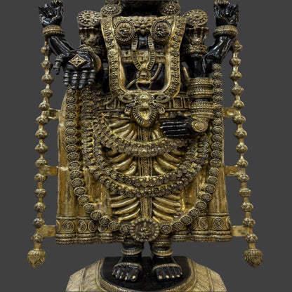 Brass Large Tirupati Balaji Statue Antique Finish For Home Decor 6 Feet by vendor-unknown - Hindu Gods (View 9)
