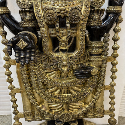 Brass Large Tirupati Balaji Statue Antique Finish For Home Decor 6 Feet by vendor-unknown - Hindu Gods (View 11)