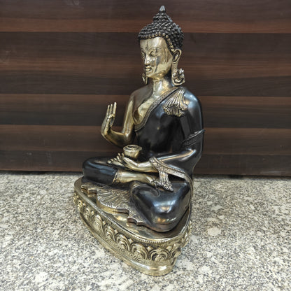 Brass Buddha Statue Antique Finish For Home Decor 20 Inches by vendor-unknown - Buddha (View 5)