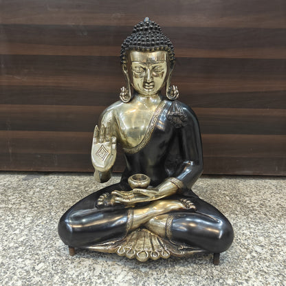 Brass Blessing Buddha Statue Antique Finish 20 Inches by vendor-unknown - Buddha (View 4)