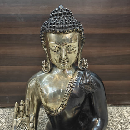 Brass Blessing Buddha Statue Antique Finish 20 Inches by vendor-unknown - Buddha (View 5)
