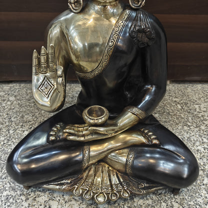 Brass Blessing Buddha Statue Antique Finish 20 Inches by vendor-unknown - Buddha (View 6)