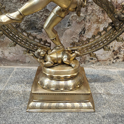Brass Large Nataraja Statue For Home Decor 4 Feet by vendor-unknown - Hindu Gods (View 7)