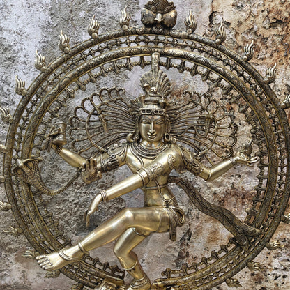 Brass Large Nataraja Statue For Home Decor 4 Feet by vendor-unknown - Hindu Gods (View 11)