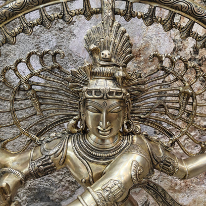 Brass Large Nataraja Statue For Home Decor 4 Feet by vendor-unknown - Hindu Gods (View 10)