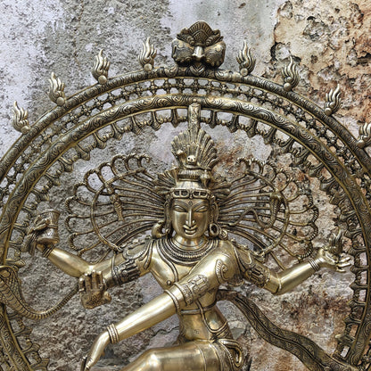 Brass Large Nataraja Statue For Home Decor 4 Feet by vendor-unknown - Hindu Gods (View 9)