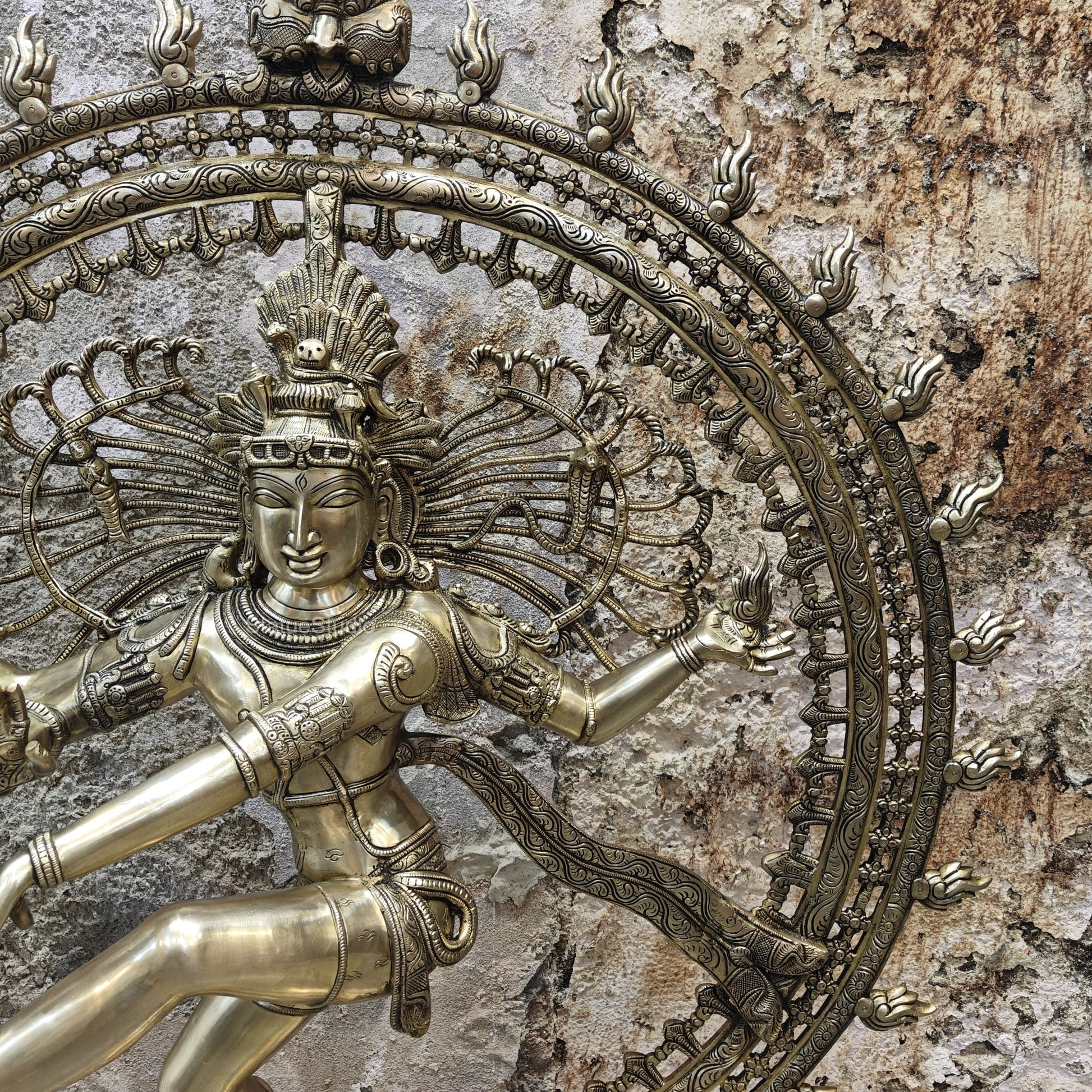 Brass Large Nataraja Statue For Home Decor 4 Feet - Image 5