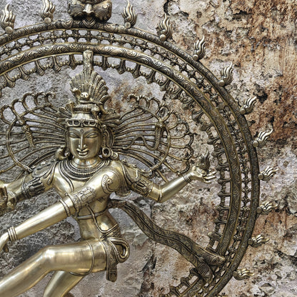 Brass Large Nataraja Statue For Home Decor 4 Feet by vendor-unknown - Hindu Gods (View 5)