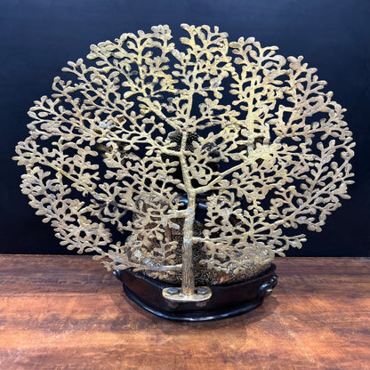 Brass Blessing Buddha Statue With Tree Antique Finish 29 Inches by vendor-unknown - Buddha (View 8)