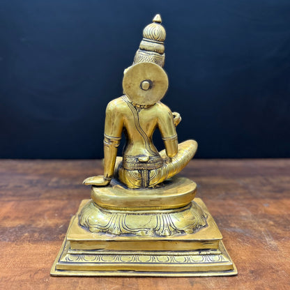 Brass Seated Parvati Uma Devi Idol 14 Inches by vendor-unknown - Hindu Gods (View 6)