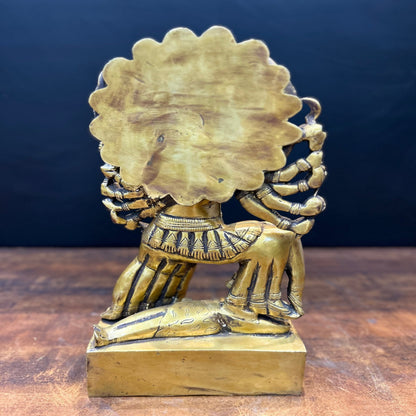 Brass 10 Face Kali Mata Statue For Home Temple Decor 15 Inch by vendor-unknown - Hindu Gods (View 5)