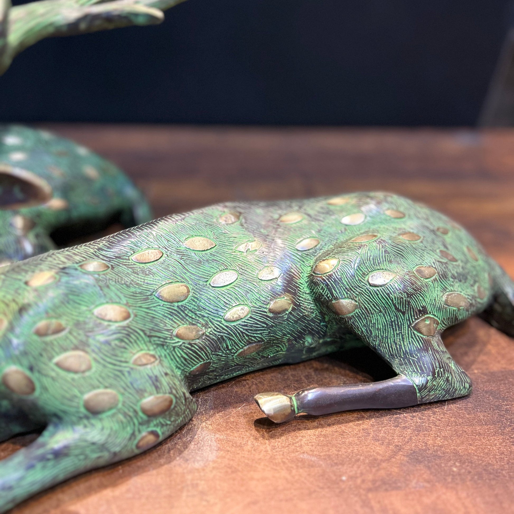 Brass Deer Pair Showpiece Decorative Figure 1 Feet - Image 6