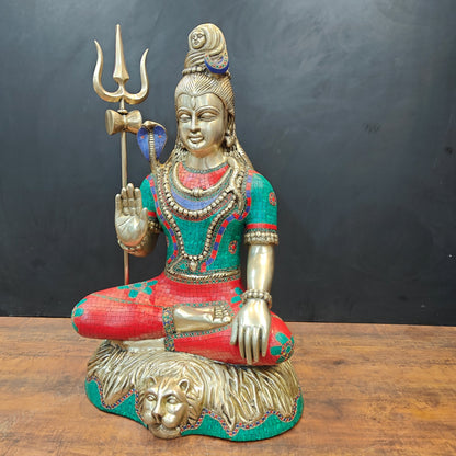 Brass Large Shiva Statue 3 Feet by vendor-unknown - Hindu Gods (View 6)